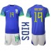 Brasil Antony #19 Bortedraktsett Barn VM 2022 Korte ermer (+ Korte bukser)